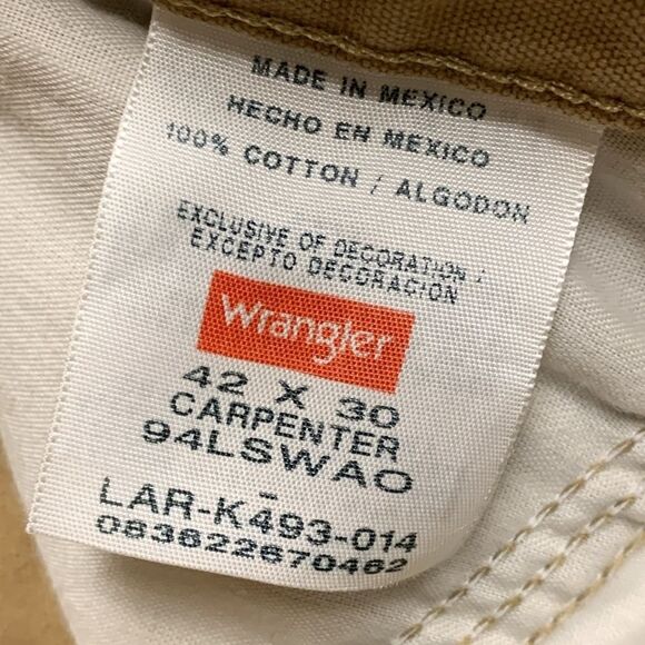 Mens Wrangler Carpenter‎ Work Pants - Picture 5 of 7